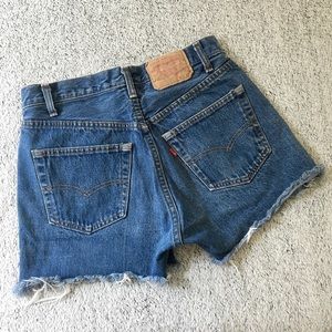 Vintage Levi’s High Rise Denim 501 Shorts